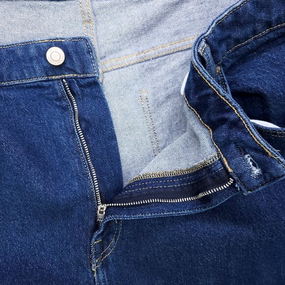 Lauren Ralph Lauren Cropped Jeans Women's Pants 20W Ombre Blue Wide Leg Raw Hem - Picture 14 of 16